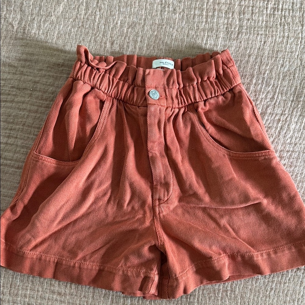 Women's Elastic Waist Rust Shorts